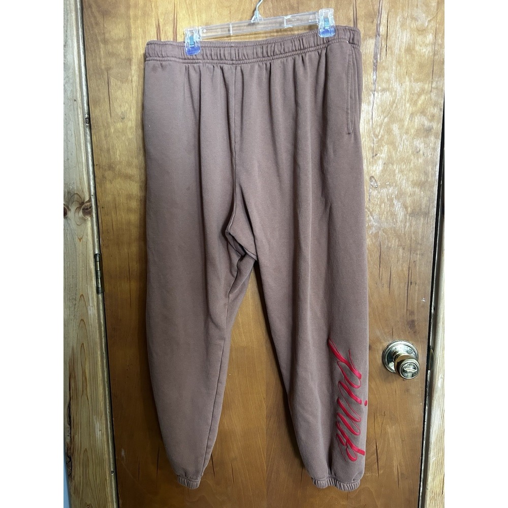 Victorias Secret PINK Fleece Sweat Pants Sz XXL  Brown Womens Joggers 2X